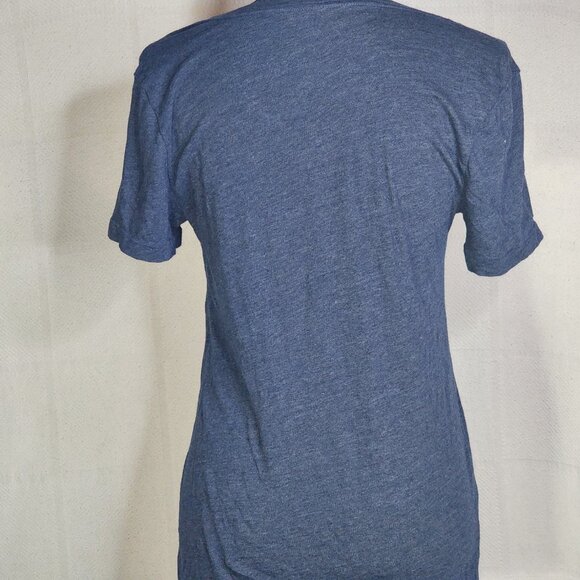 Victoria's Secret Navy Heather Sweet Pink Rainbow V Neck Short Sleeve Tee Size M - Picture 13 of 16